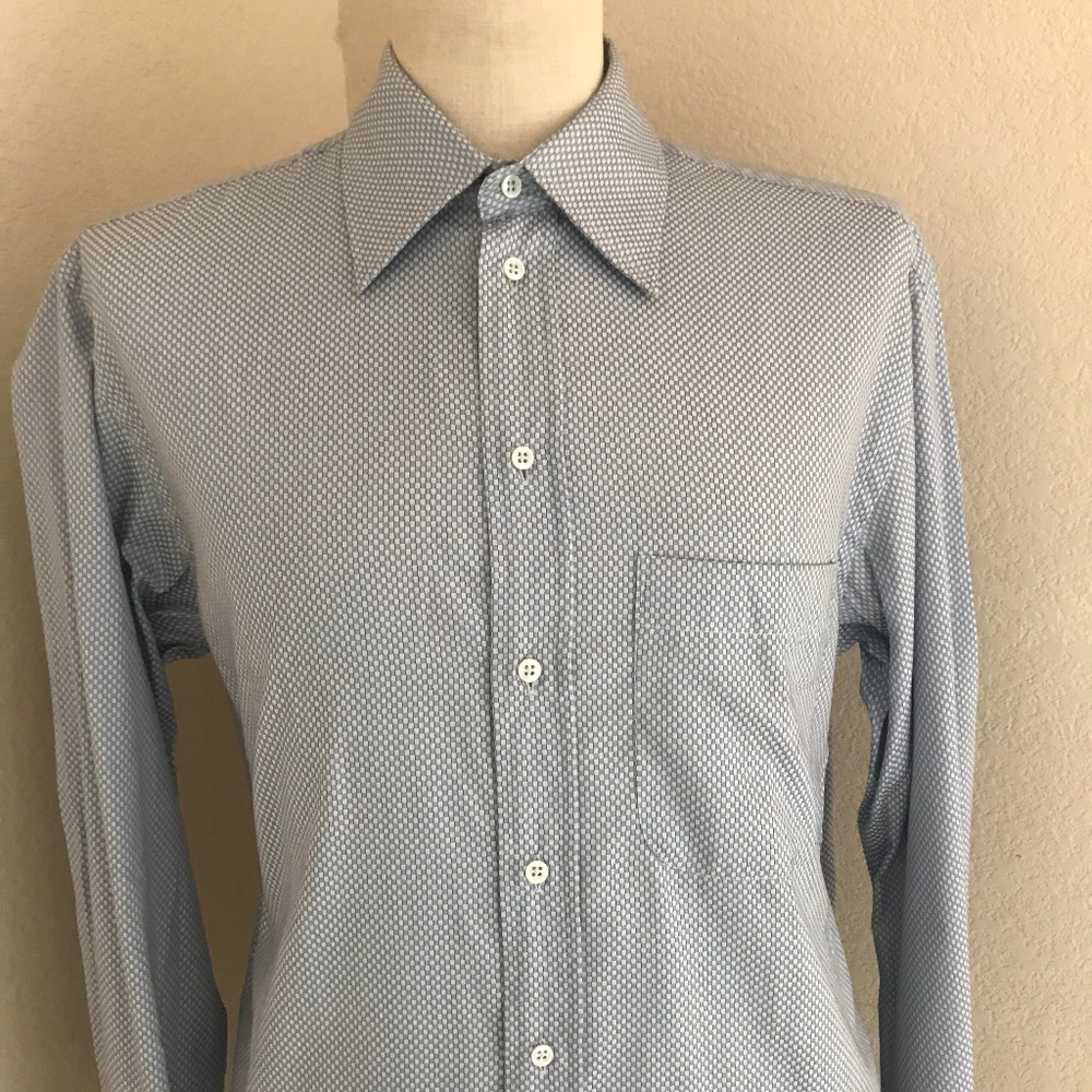 NEW GIORGIO ARMANI PRINTED BLK LABL MENS SHIRT MED